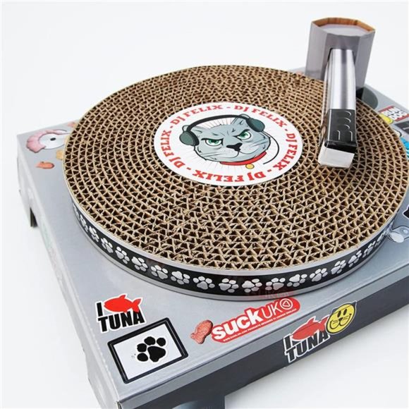 Cat Scratcher DJ Deck Interactive Cat Toys Cat Scratching Post Alternative - Picture 2 of 7